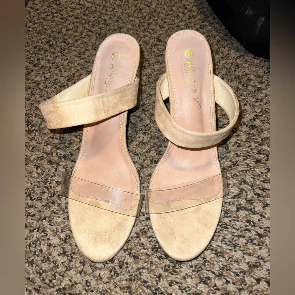 Suede Block Heel.